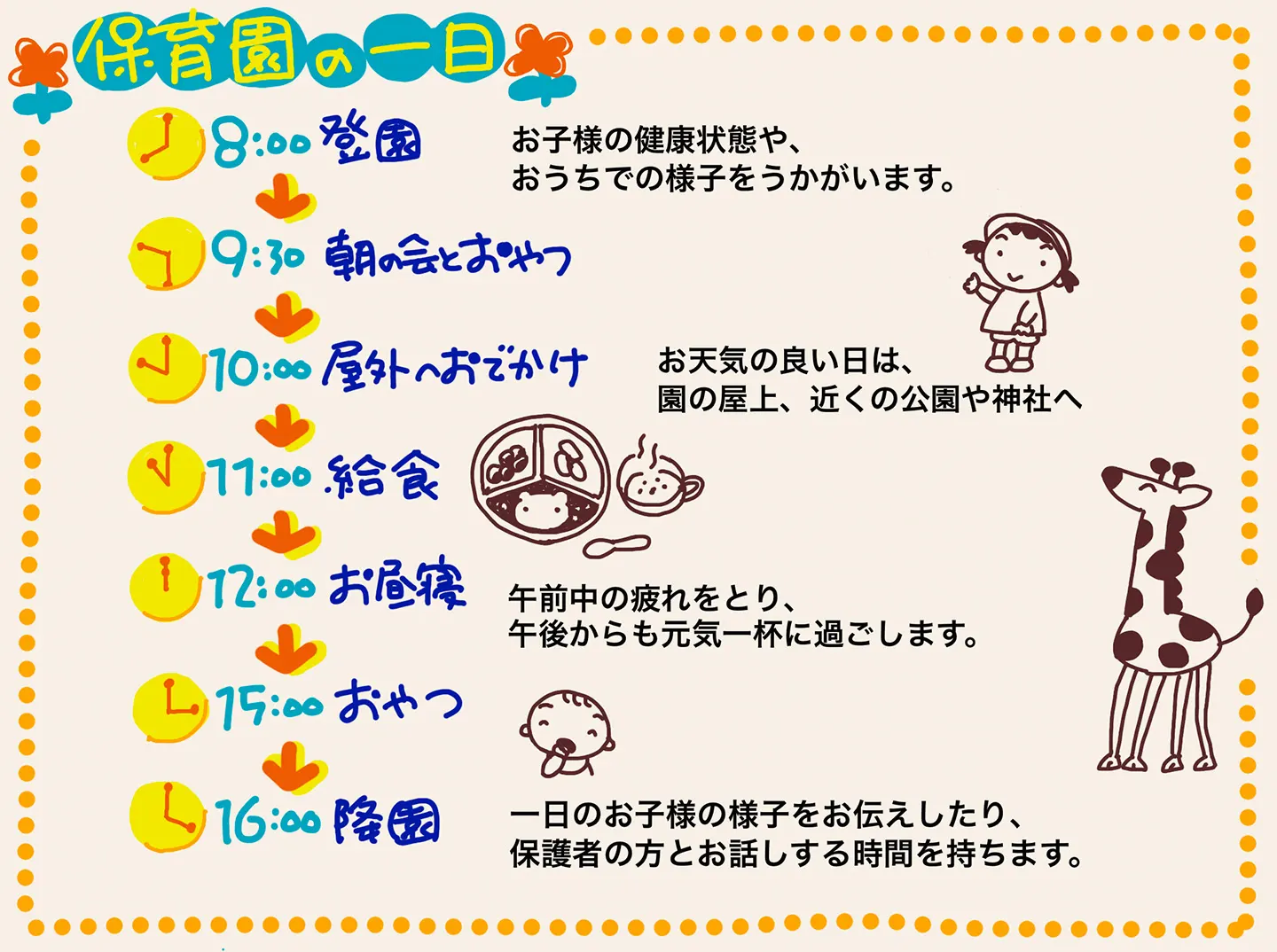 スマイル保育園で過ごす一日